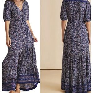 FAHERTY Floral Border Print Maxi Dress